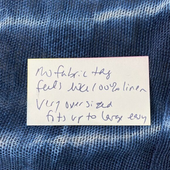 W by Worth Poncho Womens XP XS Blue White‎ Striped Lightweight Oversized Sheer - Picture 13 of 14